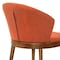 Armen Living Juno Orange Fabric and Walnut Wood Dining Side Chairs, PK2 LCJNSIWAOR - alternate 3